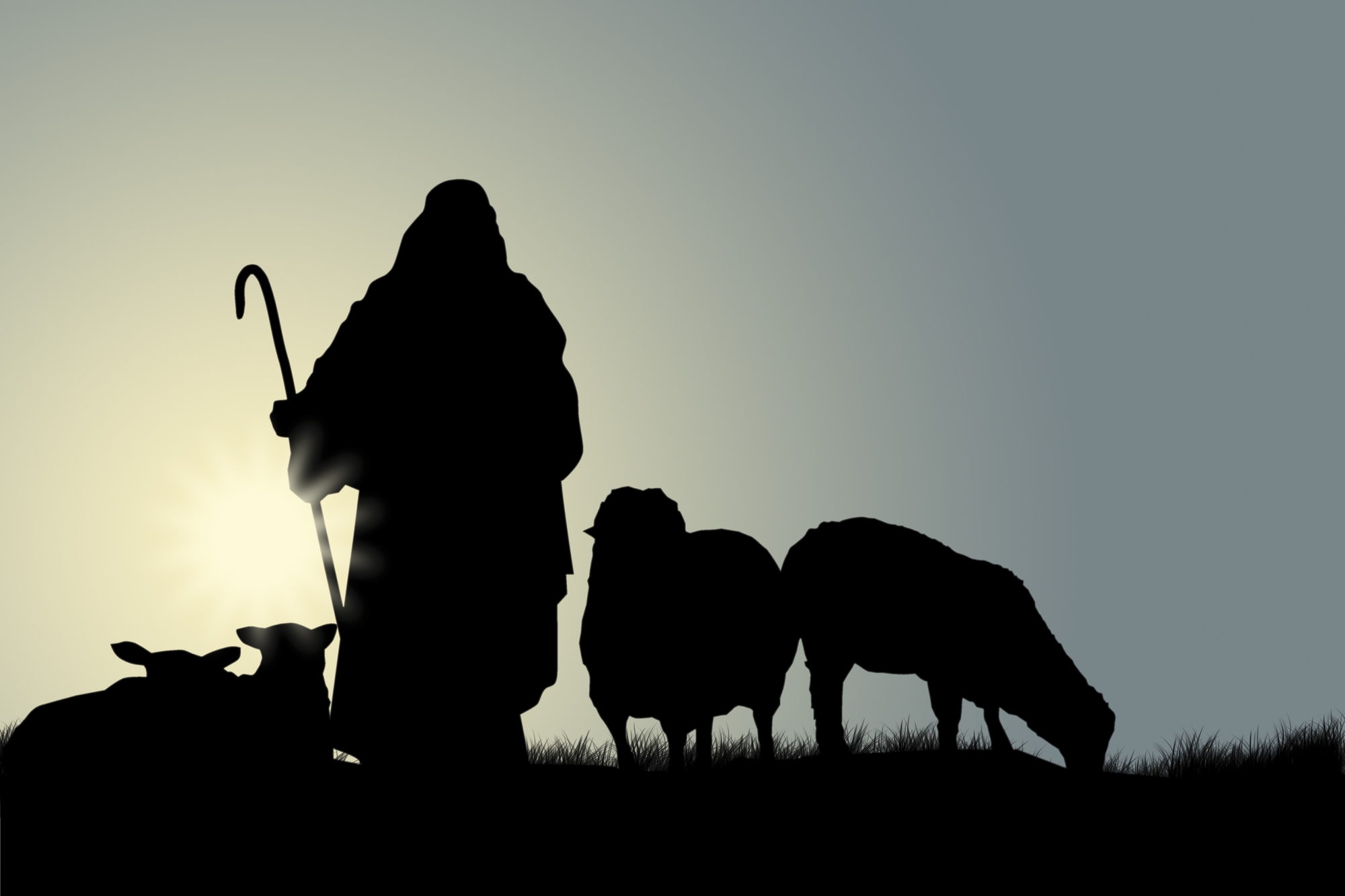 In Psalm 23, the Shepherd watches over the sheep of His fold,