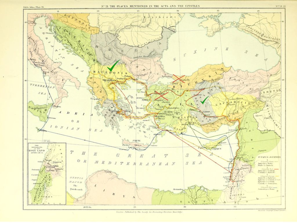 The Holy Spirit allowed Paul to preach in Galatia and Macedonia, but He closed to Asia and Bithynia. Acts 16:6-9.